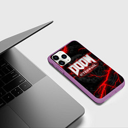 Чехол iPhone 11 Pro матовый DOOM ETERNAL, цвет: 3D-фиолетовый — фото 2