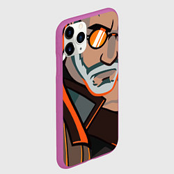 Чехол iPhone 11 Pro матовый Ведьмак, цвет: 3D-фиолетовый — фото 2