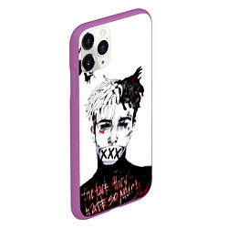 Чехол iPhone 11 Pro матовый Xxxtentacion, цвет: 3D-фиолетовый — фото 2