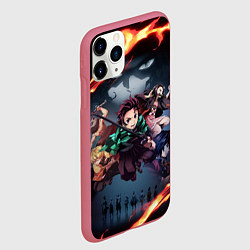 Чехол iPhone 11 Pro матовый KIMETSU NO YAIBA, цвет: 3D-малиновый — фото 2