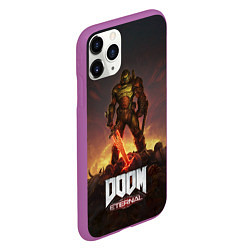 Чехол iPhone 11 Pro матовый DOOM ETERNAL, цвет: 3D-фиолетовый — фото 2