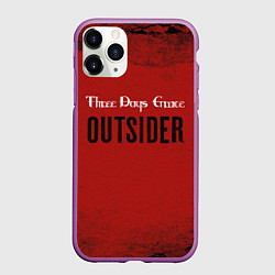 Чехол iPhone 11 Pro матовый Three days grace Outsider, цвет: 3D-фиолетовый