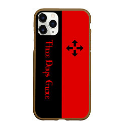 Чехол iPhone 11 Pro матовый Three Days Grace, цвет: 3D-коричневый