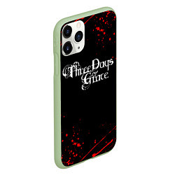 Чехол iPhone 11 Pro матовый Three Days Grace, цвет: 3D-салатовый — фото 2