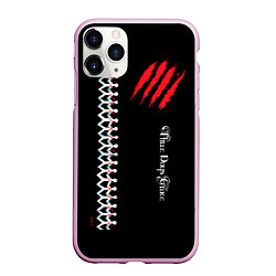 Чехол iPhone 11 Pro матовый Three Days Grace, цвет: 3D-розовый