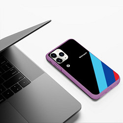 Чехол iPhone 11 Pro матовый БМВ Мотоспорт, цвет: 3D-фиолетовый — фото 2