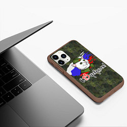 Чехол iPhone 11 Pro матовый С 23 февраля котоны, цвет: 3D-коричневый — фото 2