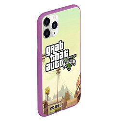 Чехол iPhone 11 Pro матовый GTA 5, цвет: 3D-фиолетовый — фото 2