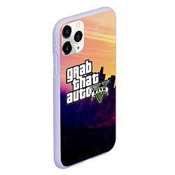 Чехол iPhone 11 Pro матовый GTA 5, цвет: 3D-светло-сиреневый — фото 2