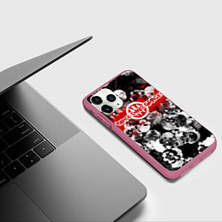 Чехол iPhone 11 Pro матовый Three days grace, цвет: 3D-малиновый — фото 2