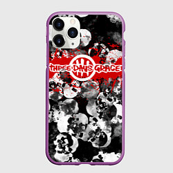 Чехол iPhone 11 Pro матовый Three days grace, цвет: 3D-фиолетовый