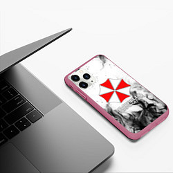 Чехол iPhone 11 Pro матовый UMBRELLA CORP, цвет: 3D-малиновый — фото 2