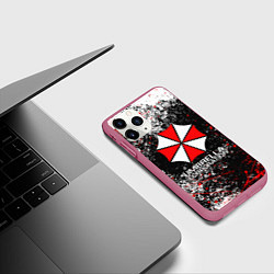 Чехол iPhone 11 Pro матовый UMBRELLA CORP, цвет: 3D-малиновый — фото 2