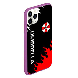 Чехол iPhone 11 Pro матовый UMBRELLA CORP, цвет: 3D-фиолетовый — фото 2