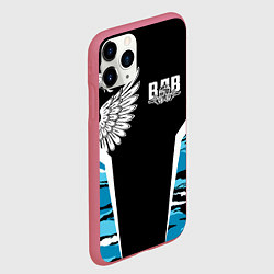 Чехол iPhone 11 Pro матовый Камуфляж ВДВ, цвет: 3D-малиновый — фото 2