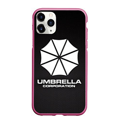 Чехол iPhone 11 Pro матовый Umbrella Corporation, цвет: 3D-малиновый