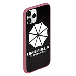 Чехол iPhone 11 Pro матовый Umbrella Corporation, цвет: 3D-малиновый — фото 2