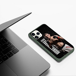 Чехол iPhone 11 Pro матовый Хабиб Нурмагомедов, цвет: 3D-темно-зеленый — фото 2
