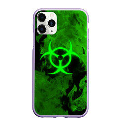 Чехол iPhone 11 Pro матовый BIOHAZARD, цвет: 3D-светло-сиреневый