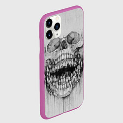 Чехол iPhone 11 Pro матовый Dentist skull, цвет: 3D-фиолетовый — фото 2