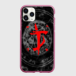 Чехол iPhone 11 Pro матовый DOOM, цвет: 3D-малиновый