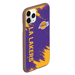 Чехол iPhone 11 Pro матовый LA LAKERS, цвет: 3D-коричневый — фото 2