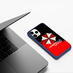 Чехол iPhone 11 Pro матовый UMBRELLA CORP, цвет: 3D-тёмно-синий — фото 2