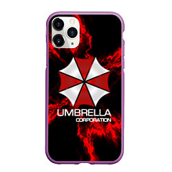 Чехол iPhone 11 Pro матовый UMBRELLA CORP, цвет: 3D-фиолетовый