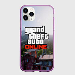Чехол iPhone 11 Pro матовый GTA Online, цвет: 3D-фиолетовый