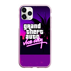 Чехол iPhone 11 Pro матовый GTA:VICE CITY, цвет: 3D-розовый