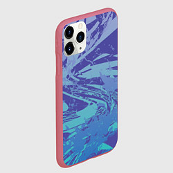 Чехол iPhone 11 Pro матовый Разводы, цвет: 3D-малиновый — фото 2