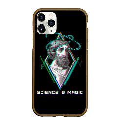 Чехол iPhone 11 Pro матовый Magic is science - Пифагор, цвет: 3D-коричневый