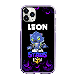 Чехол iPhone 11 Pro матовый Brawl stars leon оборотень