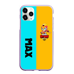 Чехол iPhone 11 Pro матовый BRAWL STARS MAX, цвет: 3D-светло-сиреневый