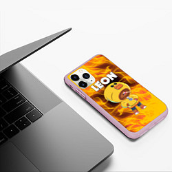 Чехол iPhone 11 Pro матовый BRAWL STARS SALLY LEON, цвет: 3D-розовый — фото 2