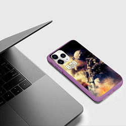 Чехол iPhone 11 Pro матовый ВДВ, цвет: 3D-фиолетовый — фото 2
