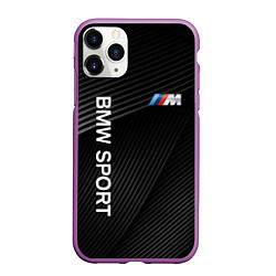 Чехол iPhone 11 Pro матовый BMW, цвет: 3D-фиолетовый