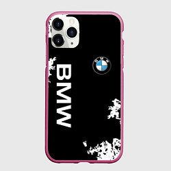 Чехол iPhone 11 Pro матовый BMW, цвет: 3D-малиновый