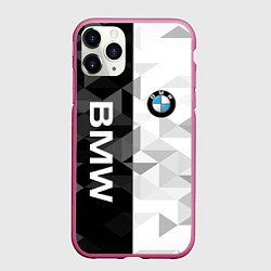 Чехол iPhone 11 Pro матовый BMW, цвет: 3D-малиновый