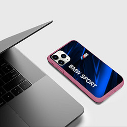 Чехол iPhone 11 Pro матовый BMW БМВ, цвет: 3D-малиновый — фото 2