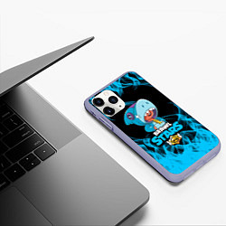 Чехол iPhone 11 Pro матовый BRAWL STARS LEON, цвет: 3D-светло-сиреневый — фото 2