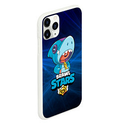 Чехол iPhone 11 Pro матовый Brawl stars leon shark, цвет: 3D-белый — фото 2