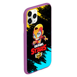 Чехол iPhone 11 Pro матовый BRAWL STARS MAX, цвет: 3D-фиолетовый — фото 2