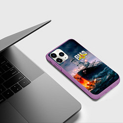 Чехол iPhone 11 Pro матовый ВМФ, цвет: 3D-фиолетовый — фото 2