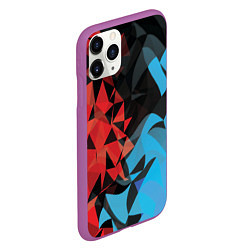 Чехол iPhone 11 Pro матовый Fire and water, цвет: 3D-фиолетовый — фото 2