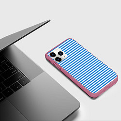 Чехол iPhone 11 Pro матовый Тельняшка ВДВ, цвет: 3D-малиновый — фото 2