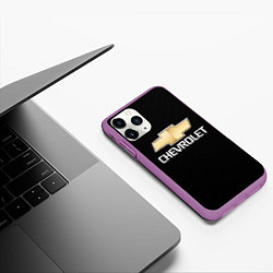 Чехол iPhone 11 Pro матовый CHEVROLET, цвет: 3D-фиолетовый — фото 2