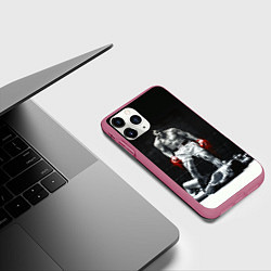 Чехол iPhone 11 Pro матовый Muhammad Ali, цвет: 3D-малиновый — фото 2