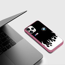 Чехол iPhone 11 Pro матовый BMW БМВ, цвет: 3D-малиновый — фото 2