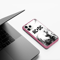 Чехол iPhone 11 Pro матовый ACDC, цвет: 3D-малиновый — фото 2